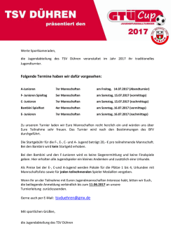 Jugendturnier 2017 Dühren