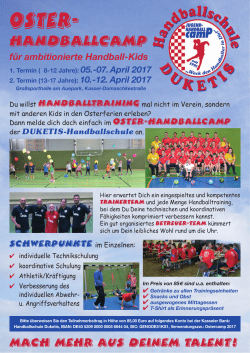 Flyer Ostercamp öffnen - Handballschule Duketis