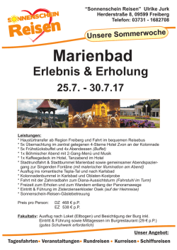 2017 Marienbad - Sonnenschein Reisen Freiberg
