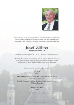 Josef Z&ouml;hrer - Bestattung Jung
