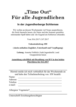 GruppenleiterInnenwochenende vom 31