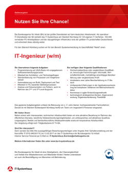 IT-Ingenieur (w/m) - Bundesagentur f&uuml;r Arbeit