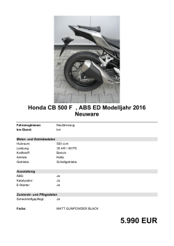Detailansicht Honda CB 500 F €,€ABS ED Modelljahr