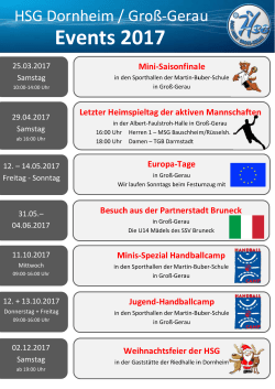 Events 2017 - HSG Dornheim/Groß