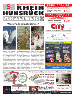 Vogelgrippe ist angekommen - Rhein-Hunsrück