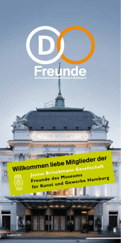 Angebot 2017 - Freunde des Deutschen Schauspielhauses in
