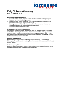 Eidg. Volksabstimmung