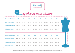 Gr&ouml;&szlig;entabelle Kinder