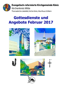 Gottesdienste und Angebote Februar 2017