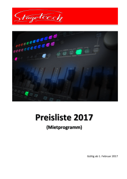 Stagetec.ch Preisliste 2017