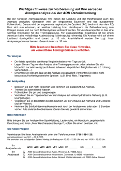 Informationen zur Aeroscan Analyse