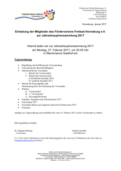 Einladung der Mitglieder des Fördervereins Freibad Horneburg e.V.