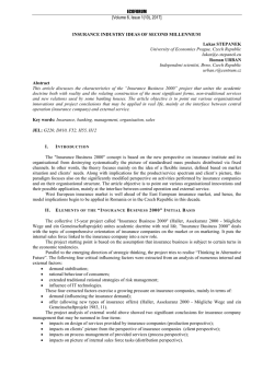 ECOFORUM [Volume 6, Issue 1(10), 2017] Lukas STEPANEK University