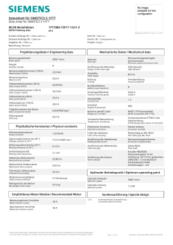 Datenblatt für SIMOTICS S-1FT7 - Industry Mall