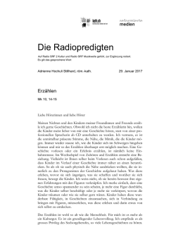 lesen - Radiopredigt