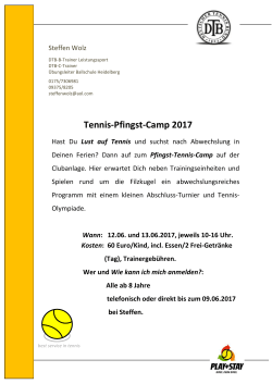 Einladung Tennis-Pfingst