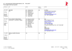 67 . Internationale Filmfestspiele Berlin, 09. – 19.02.2017