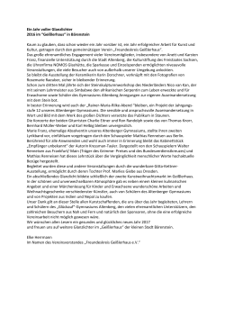 Jahresr&uuml;ckblick 2016 - Geisslerhaus B&auml;renstein