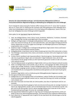 Hinweise des Lebensmittel&uuml;berwachungs