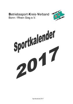 Sportkalender 2017 - Fußballausschuss BKV Bonn/Rhein-Sieg