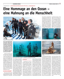 Eine Hommage an den Ozean &ndash; eine Mahnung