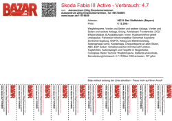 Skoda Fabia III Active - Verbrauch: 4.7 l/100km CO2