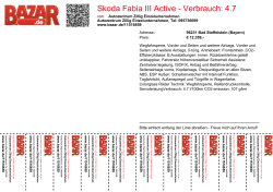 Skoda Fabia III Active - Verbrauch: 4.7 l/100km CO2