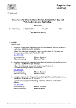 Ausschuss für Wirtschaft und Medien, Infrastruktur, Bau und Verkehr