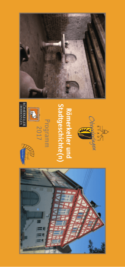 Jahresprogramm 2017 - R&ouml;merkeller Oberriexingen