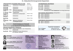 Gottesdiensttermine - Evangelische Heilig-Geist