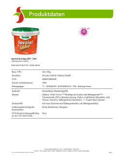 Spezial-Ketchup DEV 2464 Basis VPE: Eim 10kg Hersteller