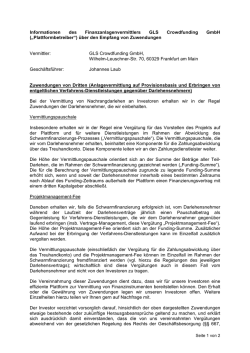 Informationen &uuml;ber Zuwendungen