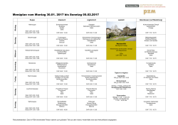 Menüplan vom Montag 30.01. 2017 bis Sonntag 05.02.2017