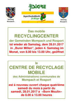 recyclingcenter centre de recyclage mobile
