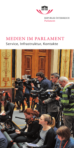 Medien im Parlament: Service, Infrastruktur, Kontakte / PDF, 855 KB