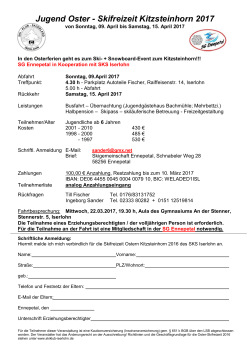 Jugendfahrt Ausschreibung_Ostern 2017