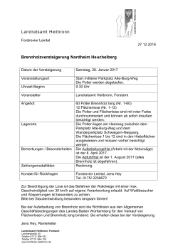 Landratsamt Heilbronn Brennholzversteigerung Nordheim