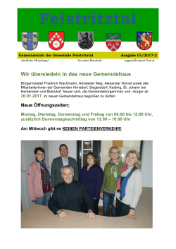 Gemeindeinfo 1.2.2017 - Gemeinde Feistritztal