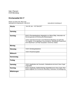 Gottesdienste KW 5