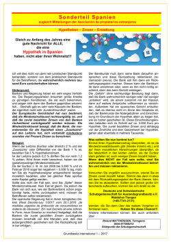 Hypotheken &ndash; Zinsen &ndash; Erstattung