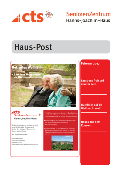 Februar 2017 - Seniorenzentrum Hanns-Joachim-Haus