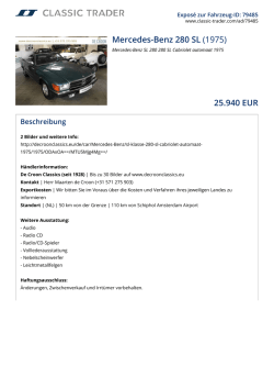 Mercedes-Benz 280 SL (1975) 25.940 EUR