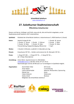27. Solothurner Stadtmeisterschaft