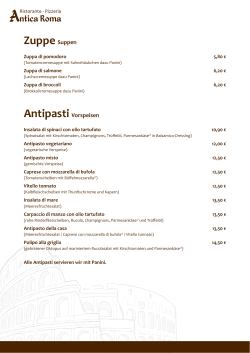 Speisekarte als PDF downloaden - Ristorante Antica Roma Möglingen