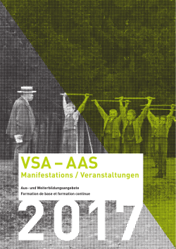 VSA - AAS Manifestations Veranstaltungen 2017