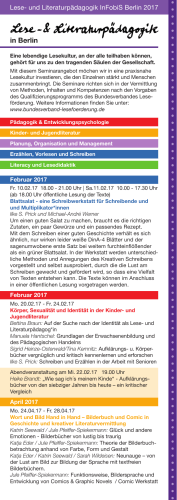 Programm Flyer - InFobiS - Lese- und Literaturpädagogik in Berlin