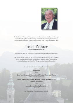 Josef Z&ouml;hrer - Bestattung Jung