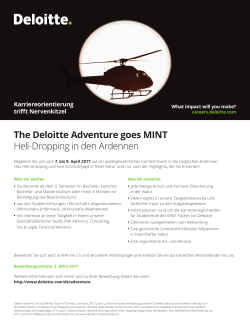 The Deloitte Adventure goes MINT Heli