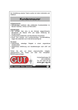 inserat kundenmaurer