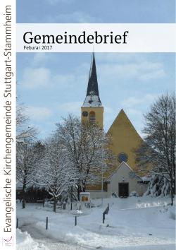 Gemeindebrief - Evangelische Kirchengemeinde Stuttgart